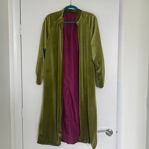 Stylish 60’s velvet overcoat.